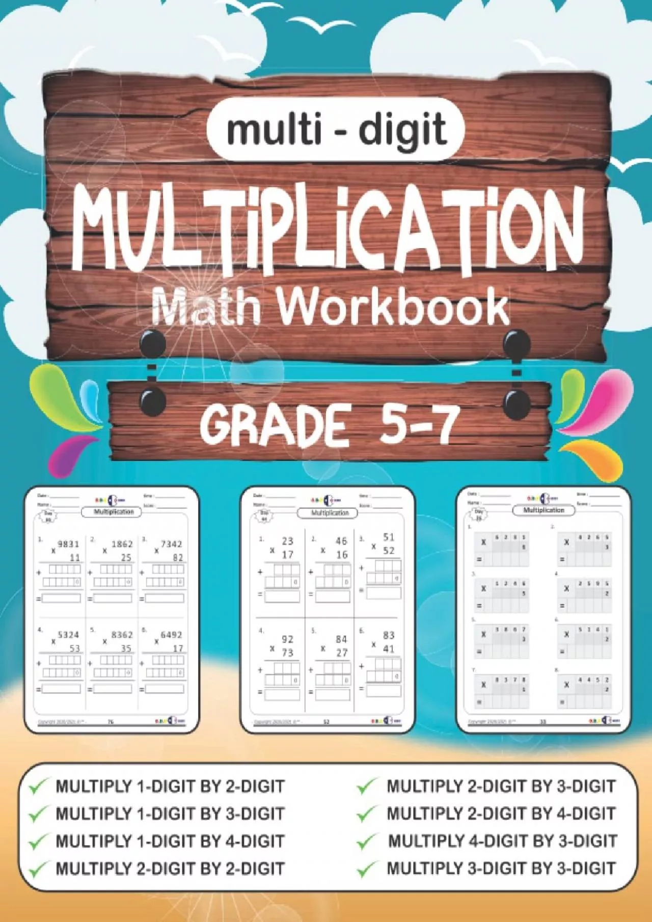 [EBOOK] Math Workbook multi-digit multiplication grade 5-7: Math workbook for learning:Multi-Digit