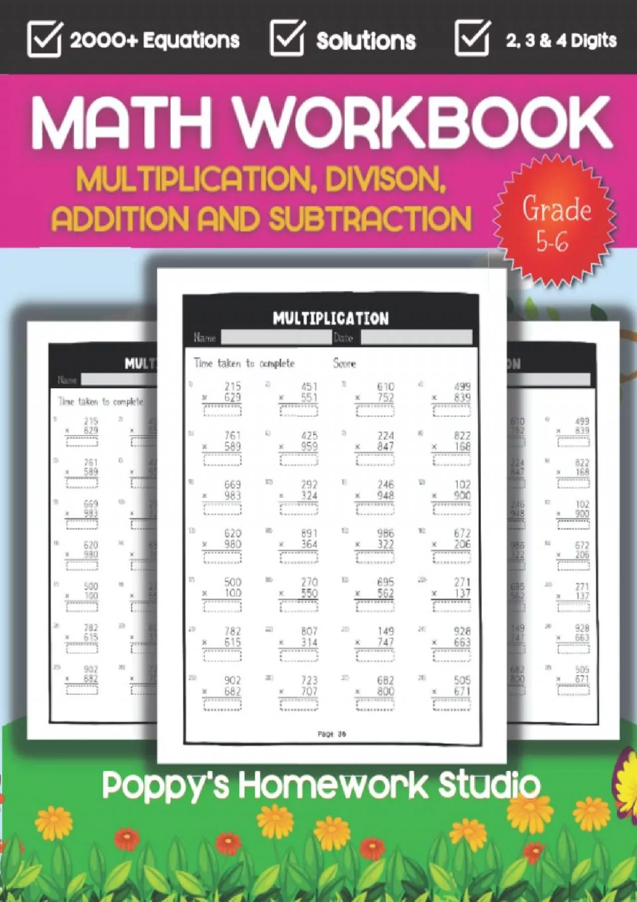 PDF-[EBOOK] 5th and 6th Grade Math Workbook for Kids (Suitable for Ages 10-12 Years Old):