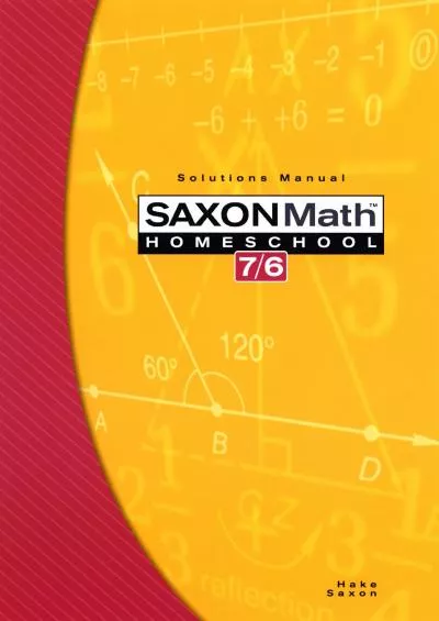 [EBOOK] Saxon Math 7/6 Homeschool Edition: Solutions Manual