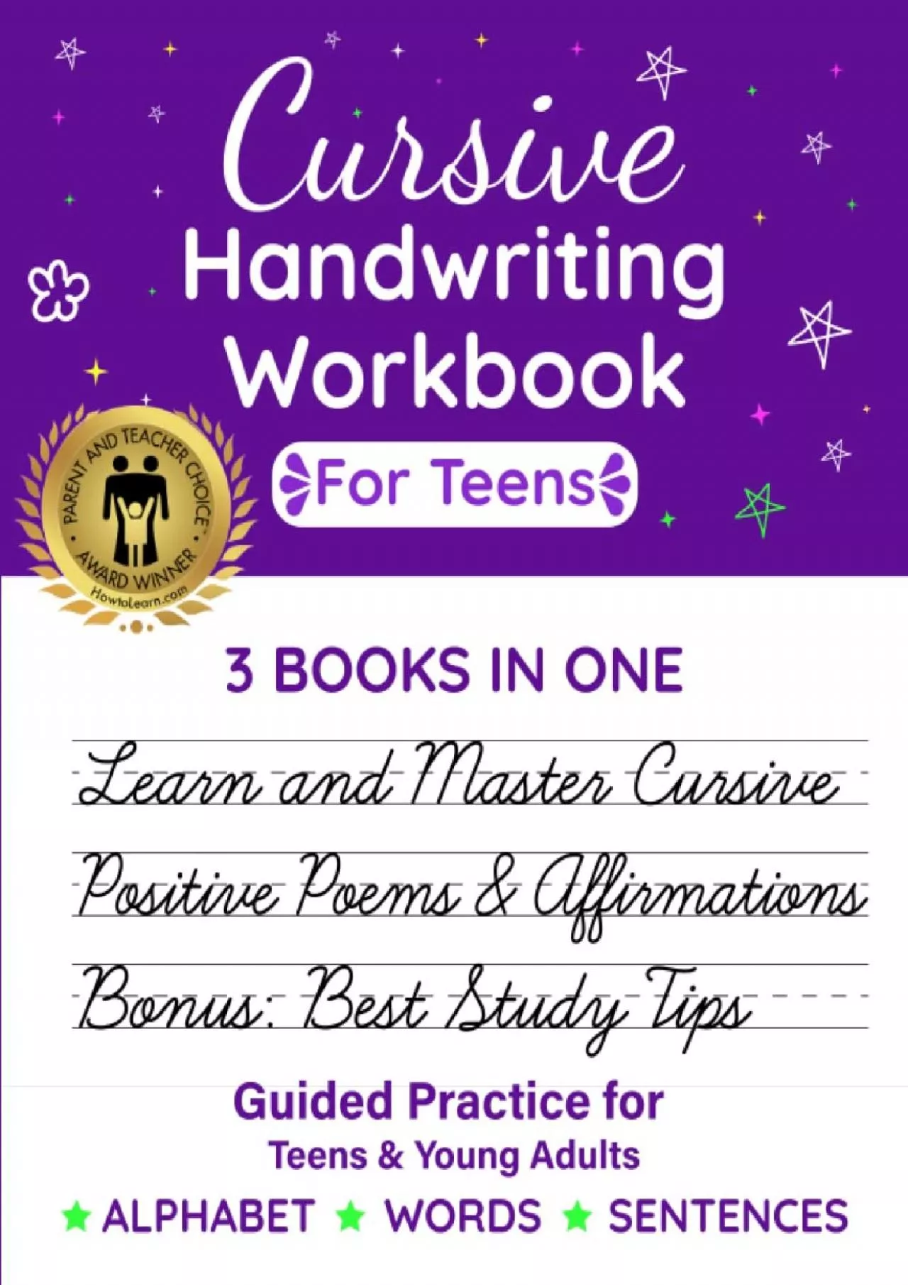 PDF-[EBOOK] Cursive Handwriting Workbook for Teens: 3 Books In One to Learn Cursive and the