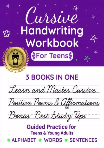 [EBOOK] Cursive Handwriting Workbook for Teens: 3 Books In One to Learn Cursive and the Art of Penmanship for Teens and Young Also Learn Studying and Memory ... (Bright Star Education Workbook Series)