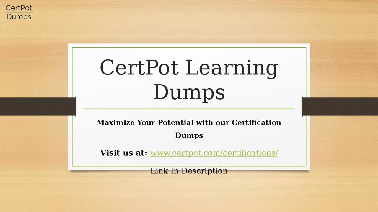 PPT-CEDS CertificationPrep Course Certification