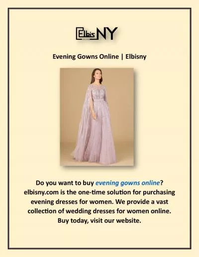 Evening Gowns Online | Elbisny