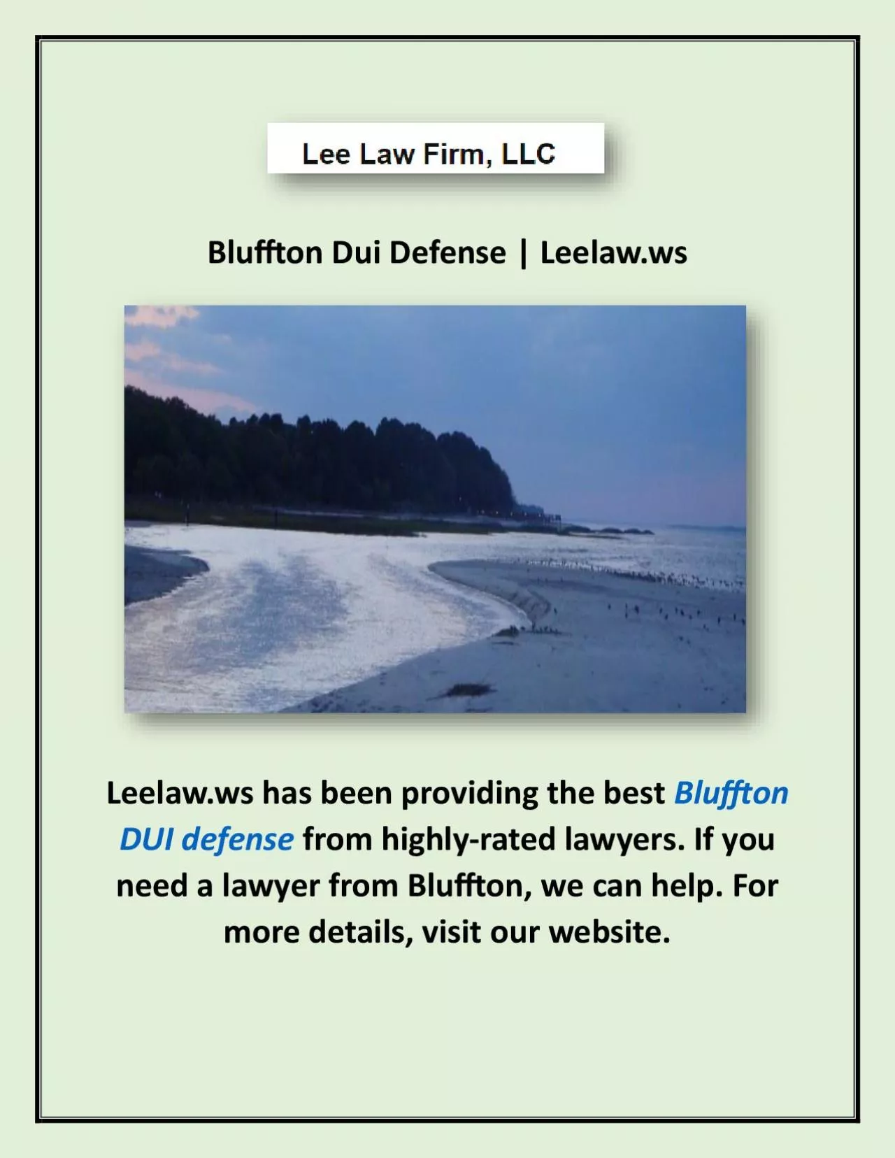 PDF-Bluffton Dui Defense | Leelaw.ws