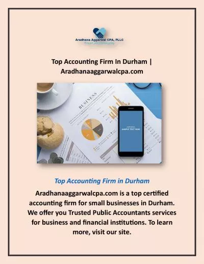 Top Accounting Firm In Durham | Aradhanaaggarwalcpa.com