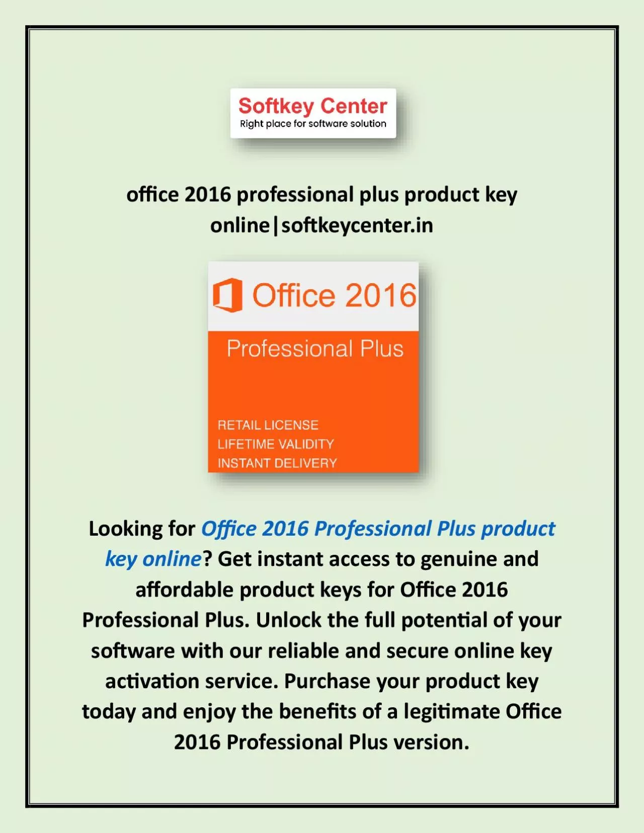 PDF-office 2016 professional plus product key online|softkeycenter.in