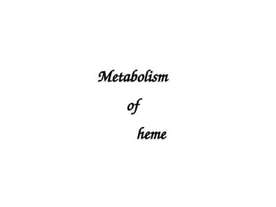 Metabolism  of
