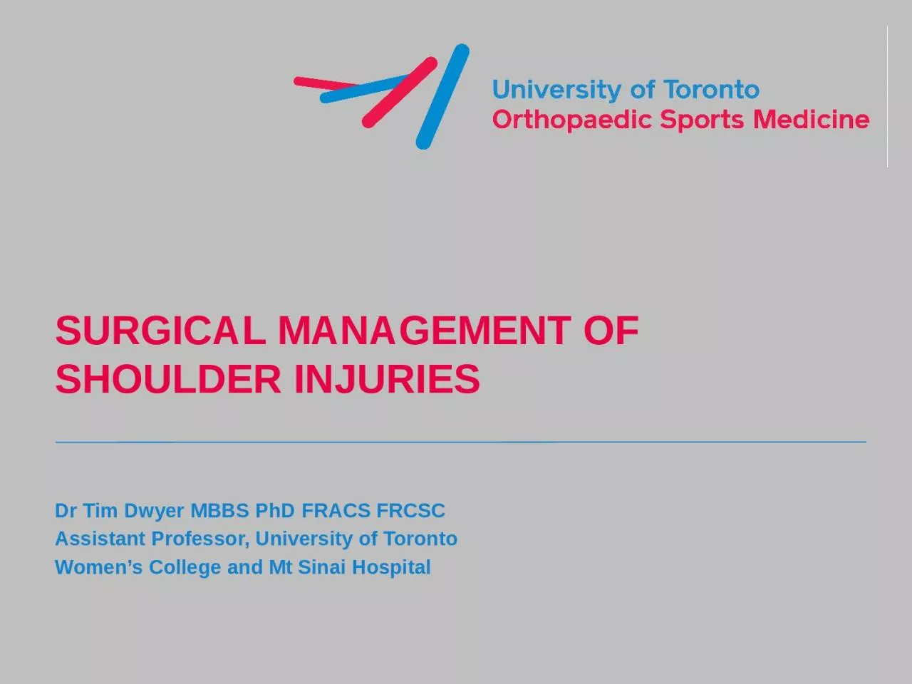 PPT-Surgical Management of shoulder injuries