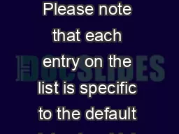 Details of deliberate tax defaulters Please note that each entry on the list is specific