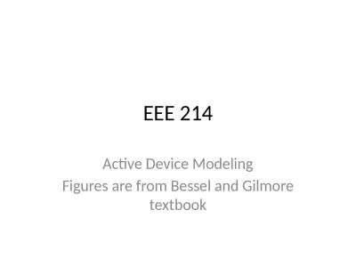 EEE 214 Active Device Modeling