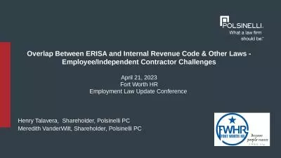 Overlap Between ERISA and Internal Revenue Code & Other Laws -