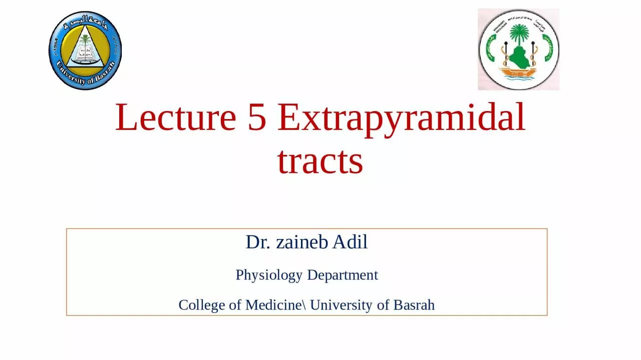 PPT-Lecture 5 Extrapyramidal tracts