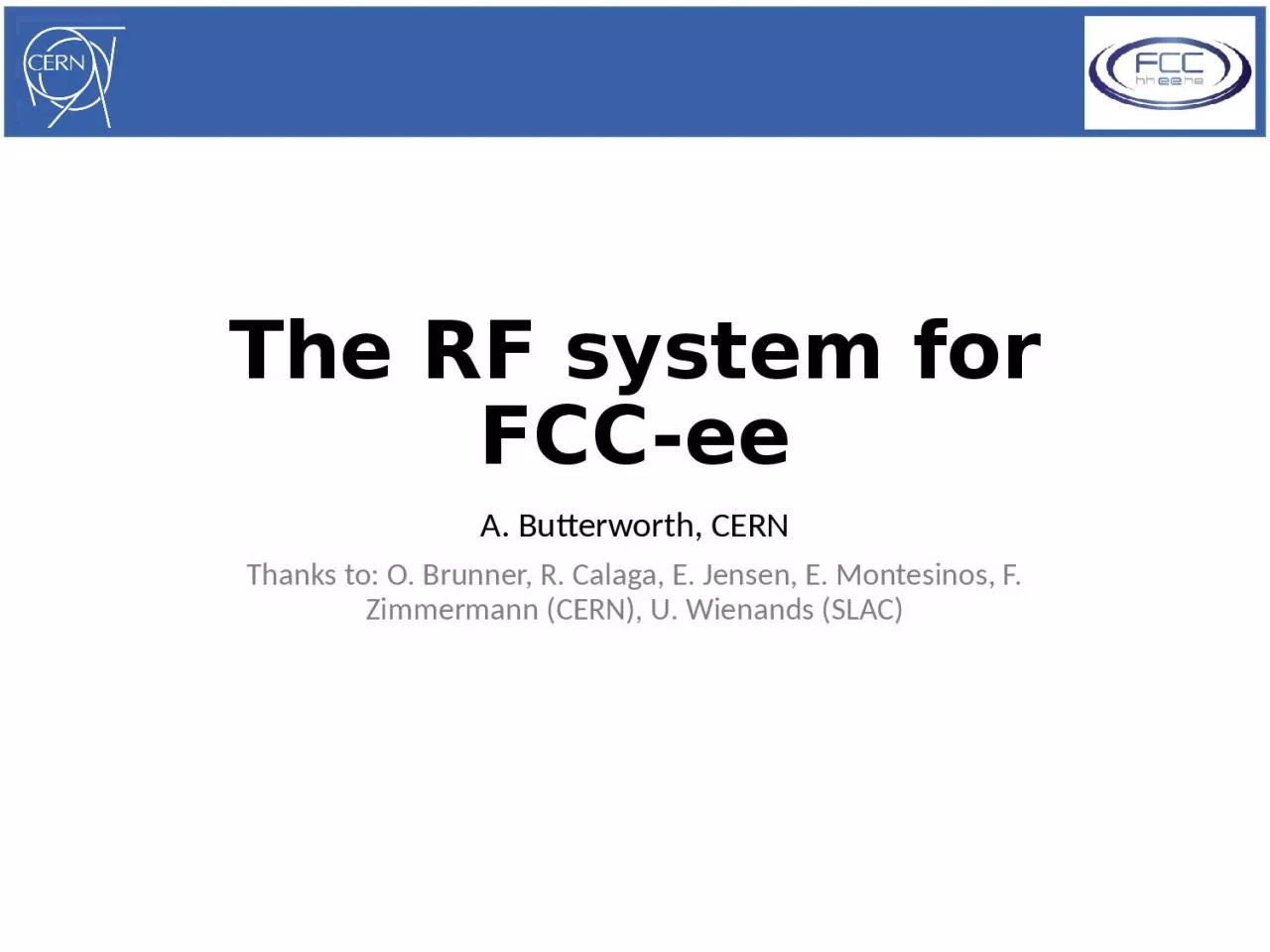 PPT-The RF system for FCC-