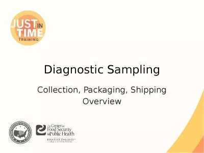 Diagnostic Sampling Collection, Packaging, Shipping