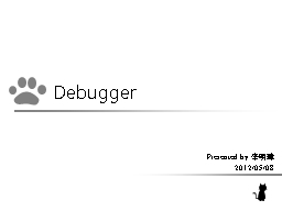 Debugger Presented by  李明璋