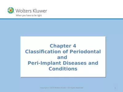 Chapter 4 Classification of Periodontal and