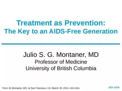 Julio S. G. Montaner, MD