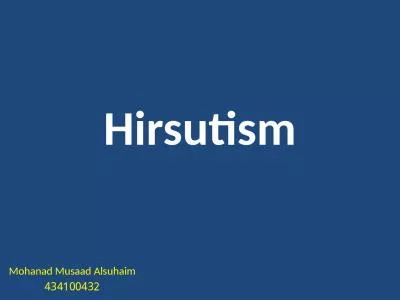 Hirsutism Mohanad   Musaad