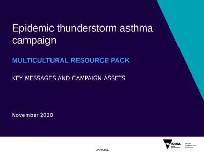 Epidemic thunderstorm asthma campaign