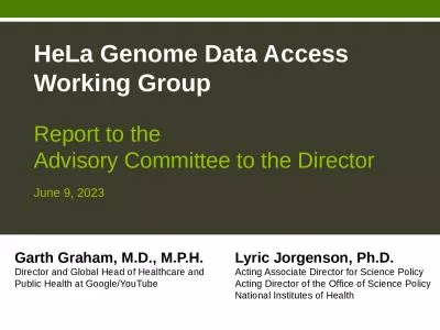 HeLa Genome Data Access Working Group