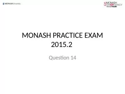 MONASH PRACTICE EXAM 2015.2