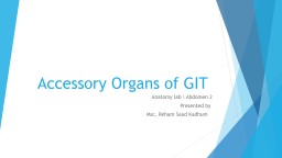 Accessory Organs of GIT