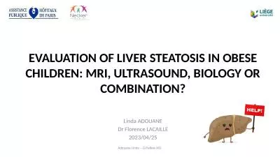 Evaluation of  liver   steatosis