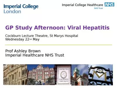 GP Study Afternoon: Viral Hepatitis