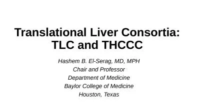 Translational Liver Consortia: