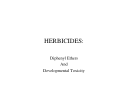 HERBICIDES: Diphenyl  Ethers