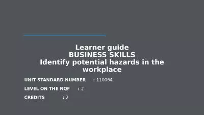 Learner guide BUSINESS SKILLS