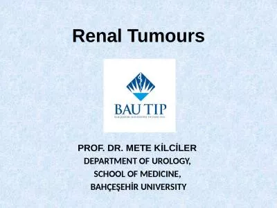Renal   Tumours PROF. DR. METE KİLCİLER