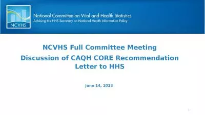 NCVHS Full Committee Meeting