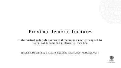 Proximal femoral fractures