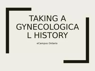 Taking a Gynecological History