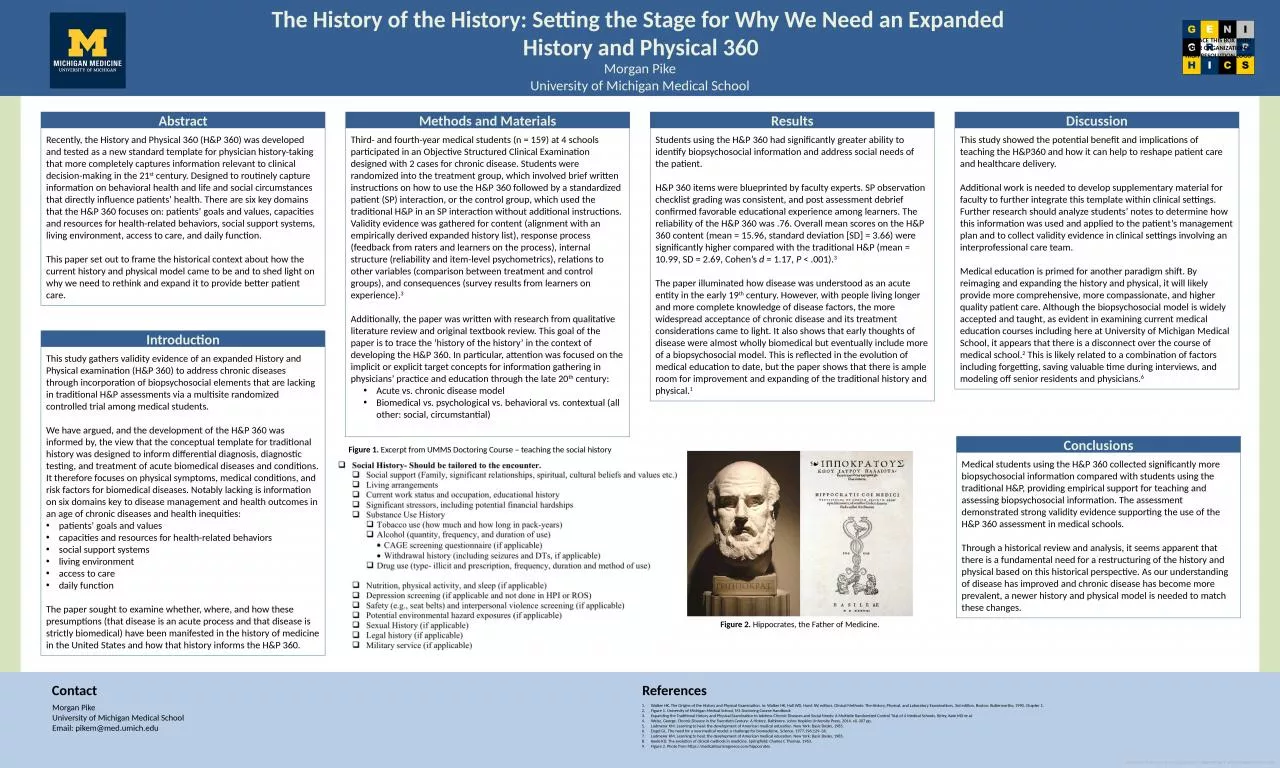 PPT-The History of the History: Setting the Stage for Why We Need an Expanded