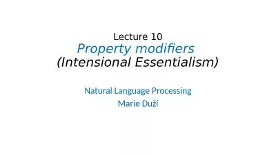 Lecture  10 Property   modifiers