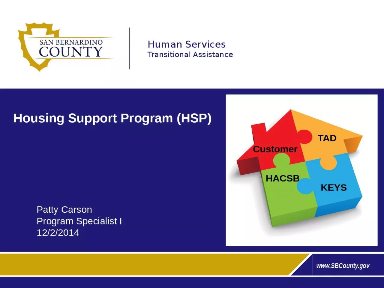 PPT-Human Services Transitional Assistance