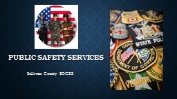 Public Safety services Sullivan County BOCES