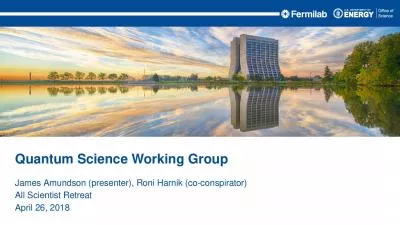 Quantum Science Working Group