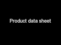 Product data sheet