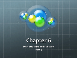 Chapter 6 DNA Structure and