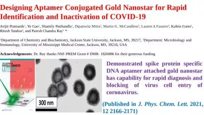 Designing Aptamer Conjugated Gold Nanostar