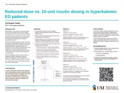 Reduced-dose vs. 10-unit insulin dosing in hyperkalemic ED patients