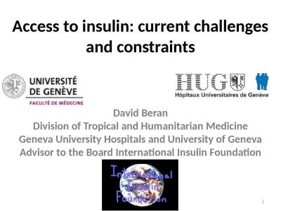 A ccess  to  insulin: current challenges and constraints