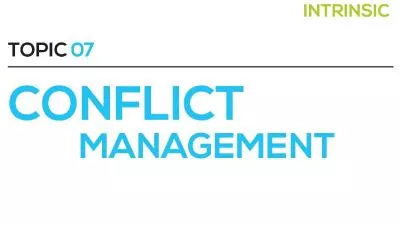 Conflict Management: Objectives