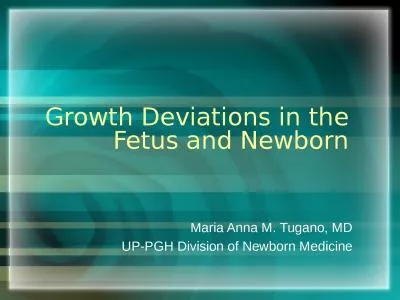 Growth Deviations in the Fetus and Newborn