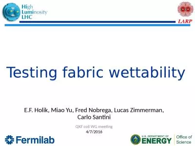 Testing fabric wettability