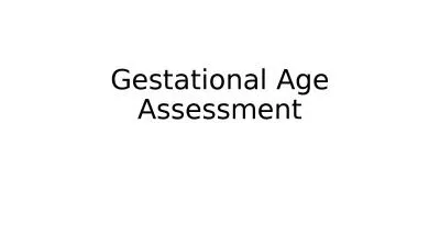 Gestational Age Assessment