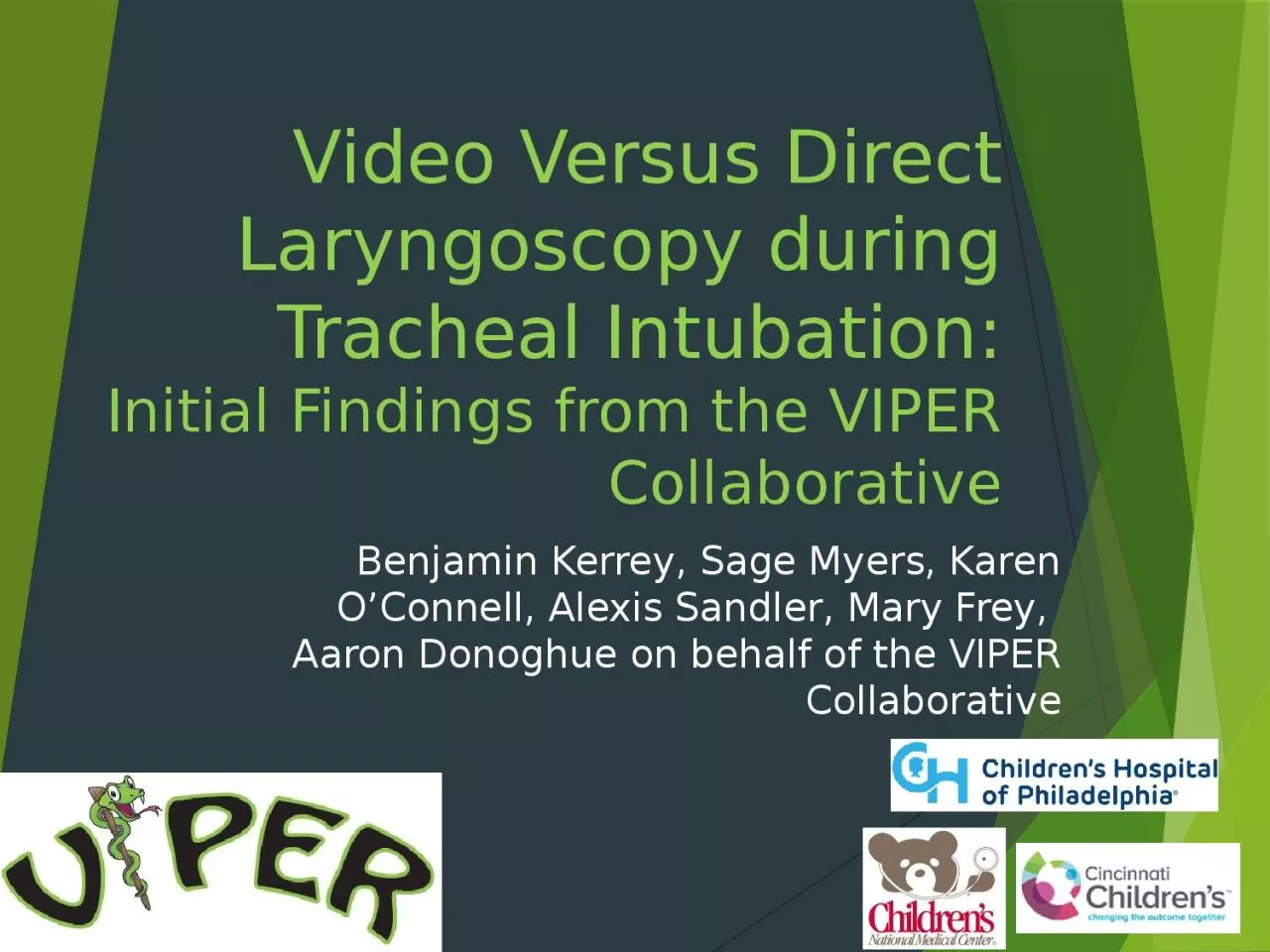 PPT-Video Versus Direct Laryngoscopy during Tracheal